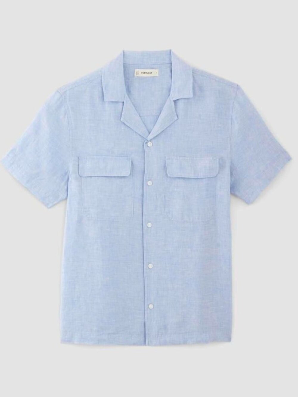 Everlane Linen Camp Shirt Blue Size L